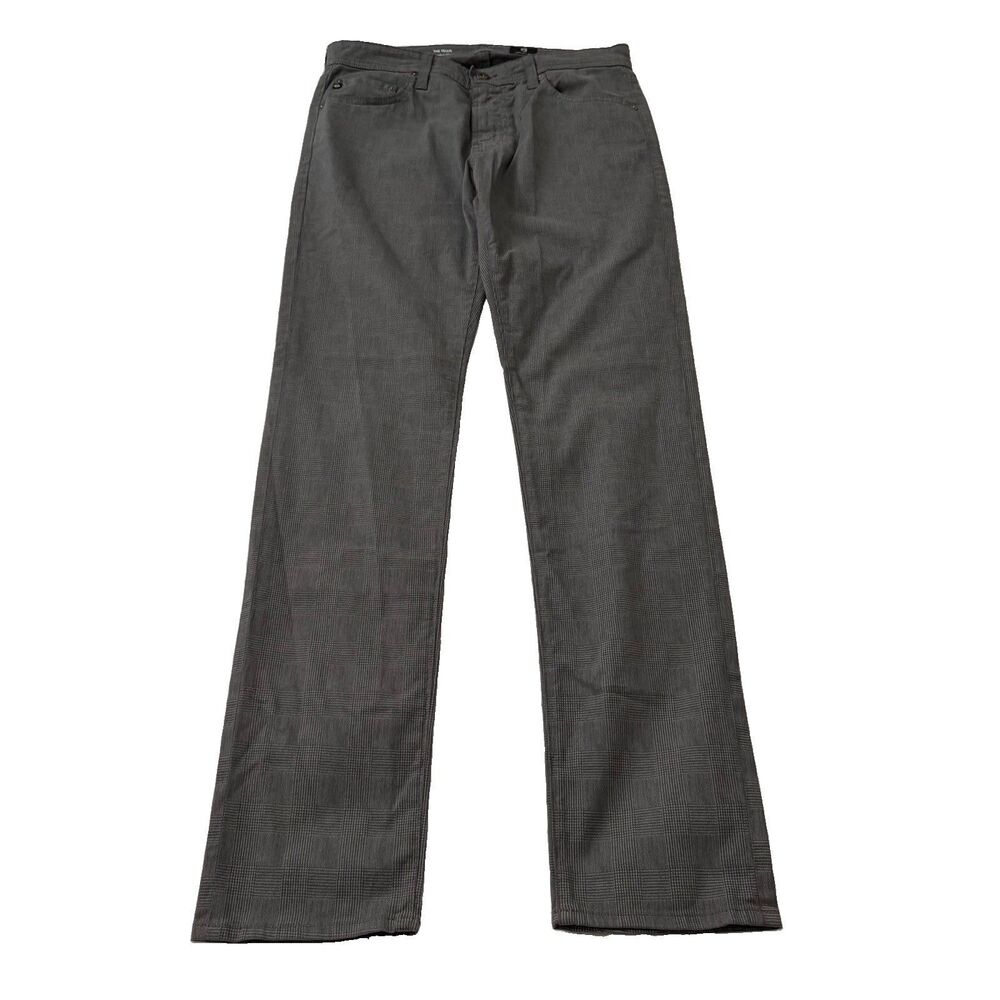 AG Adriano Goldschmied Pants The Tellis Mens 32x34 Gray Plaid Modern Slim NWT